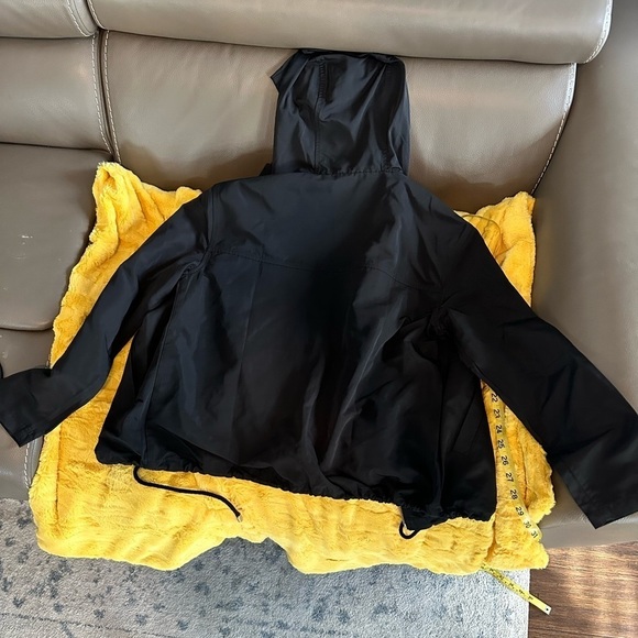 Black Michael Kors jacket🖤MK LOGO windbreaker gold zipper black zip up hoodie - Picture 11 of 14